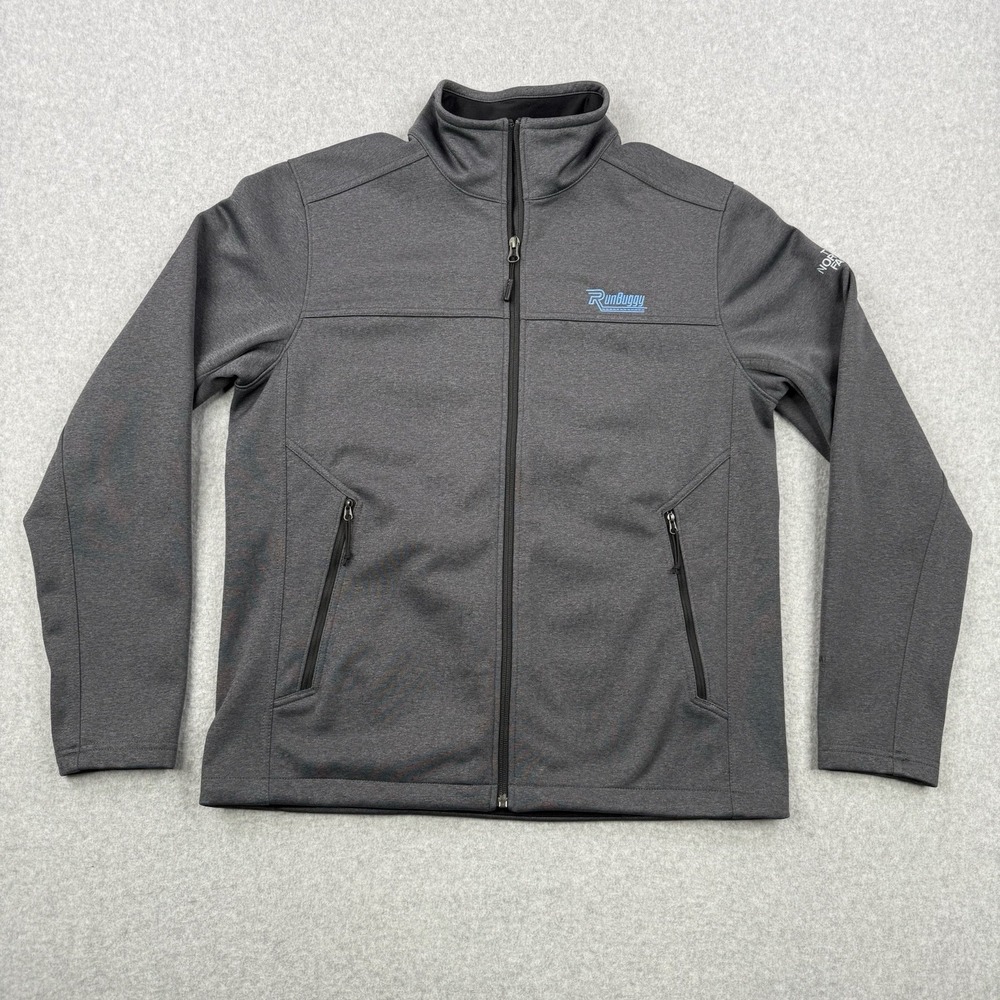 The North Face Jacket Mens Medium Gray Windwall Apex Full Zip Softshell Outdoor
